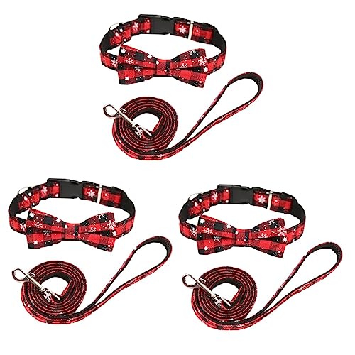 POPETPOP 3er-Sets Haustier-fliegen Weihnachtshalsband Hunde- Und Katzenhalskette Handgefertigt Für Kratzfesten Hals 2 Stück X 3 von POPETPOP