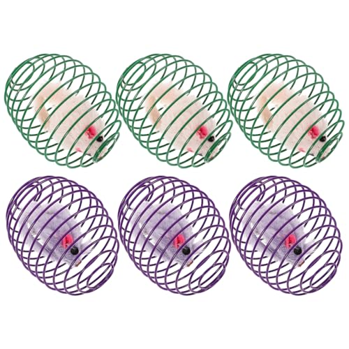 POPETPOP 6St Käfig Katzenspielzeug Katzen-Donut-Tunnel wiederaufladbar Abs interaktives Katzen frühlingshaftes Katzenspielzeug Frühlingsspielzeug für Katzen Eisen POPETPOP 6St Käfig Katzenspielzeug Katzen-Donut-Tunnel wiederaufladbar Abs interaktives Katzen frühlingshaftes Katzenspielzeug Frühlingsspielzeug für Katzen Eisen von POPETPOP