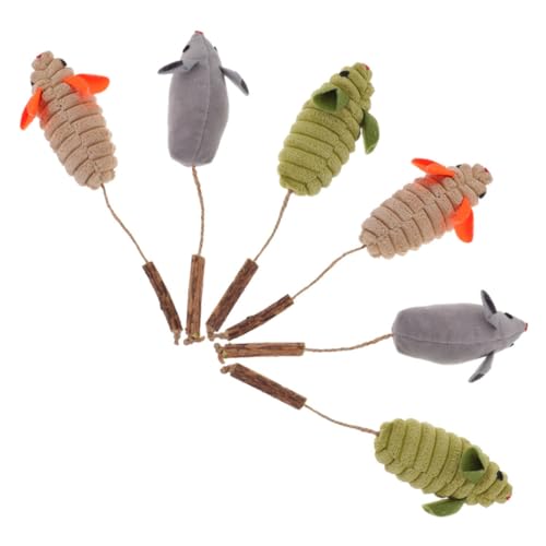 POPETPOP Niedliche Mäusespielzeuge 6er-Pack Interaktives Katzenspielzeug für Kätzchen und Katzen Katzenspielzeug für Den Innenbereich Kau- und Spielset POPETPOP Niedliche Mäusespielzeuge 6er-Pack Interaktives Katzenspielzeug für Kätzchen und Katzen Katzenspielzeug für Den Innenbereich Kau- und Spielset von POPETPOP
