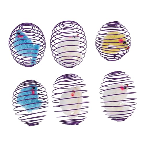 POPETPOP 6St Katzenspielzeug Katze Federbälle dehnbares Katzenfederspielzeug interaktives Kitten bissfestes Lustiges für Katzen Plüsch POPETPOP 6St Katzenspielzeug Katze Federbälle dehnbares Katzenfederspielzeug interaktives Kitten bissfestes Lustiges für Katzen Plüsch von POPETPOP