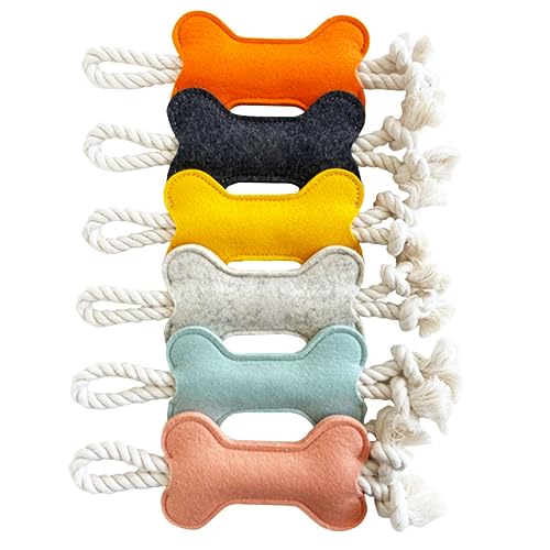 POPETPOP 6stücke Unzerstörbares Interaktives Hundespielzeug Kauknochen Für Hunde Beißspielzeug Für Welpen Backenzahnspielzeug Für Haustiere Kauspielzeug Für Hunde von POPETPOP