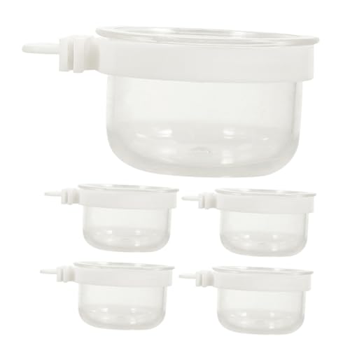 POPETPOP 6stücke Transparente Vogelkäfig Zubehör Futter Und Wasserspender Für Papageien Abnehmbarer Futternapf Mit Abfallvermeidung Für Fütterung von POPETPOP