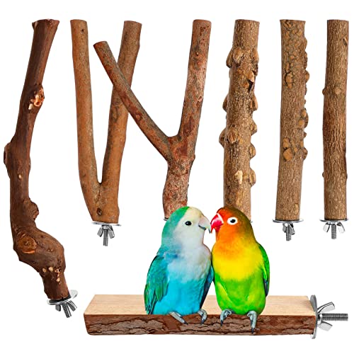 POPETPOP Papageien-sitzstangen-Sets – Vogelstangen Aus Naturholz Für Käfige Papageienspielzeug Mit Zusätzlichen Plattformen Zur Entspannung POPETPOP Papageien-sitzstangen-Sets – Vogelstangen Aus Naturholz Für Käfige Papageienspielzeug Mit Zusätzlichen Plattformen Zur Entspannung von POPETPOP