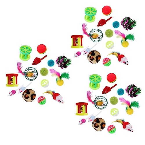 POPETPOP 72 STK Katzenspielzeug Katzenlaufband Für Wohnungskatzen Katzen-mäuse-Spielzeug Lustiges Spielzeug, Kauspielzeug Für Kätzchen Kätzchenspielzeug Glocke Kugel Feder Plastik POPETPOP 72 STK Katzenspielzeug Katzenlaufband Für Wohnungskatzen Katzen-mäuse-Spielzeug Lustiges Spielzeug, Kauspielzeug Für Kätzchen Kätzchenspielzeug Glocke Kugel Feder Plastik von POPETPOP