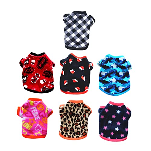 POPETPOP 7st Haustier Warmer Pullover Hundepflege Winterpullover Für Katzen Hunde-Hoodie äntel Hunde-Sweatshirt Hundeschuhe Hundestiefel Warme Haustierkleidung Pfoten Schnee Hoodies Vlies von POPETPOP