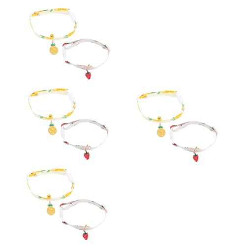 POPETPOP 8 STK Haustierhalsband Welpenhalsbänder für kleine Welpen Hundehalsband für Welpen Kätzchenhalsband mit Glöckchen verstellbares Katzenhalsband Hündchen Lieferungen von POPETPOP