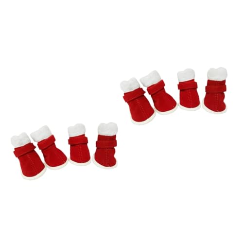 POPETPOP 8stücke Haustier Hundeschuhe Winterstiefel Winddichte rutschfeste Boots Für Hunde Für Outdoor-aktivitäten Bei Regen Und Rot POPETPOP 8stücke Haustier Hundeschuhe Winterstiefel Winddichte rutschfeste Boots Für Hunde Für Outdoor-aktivitäten Bei Regen Und Rot von POPETPOP
