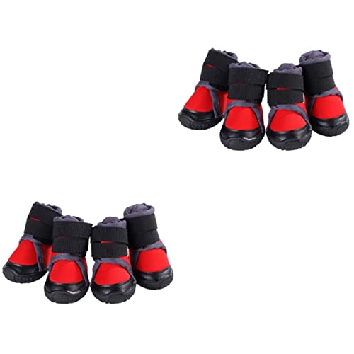 POPETPOP 2 Sets Haustier Outdoor Schuhe Hund Warme Schuhe Bequeme Passform Zum Wandern Und Klettern 4 Stück * 2 POPETPOP 2 Sets Haustier Outdoor Schuhe Hund Warme Schuhe Bequeme Passform Zum Wandern Und Klettern 4 Stück * 2 von POPETPOP