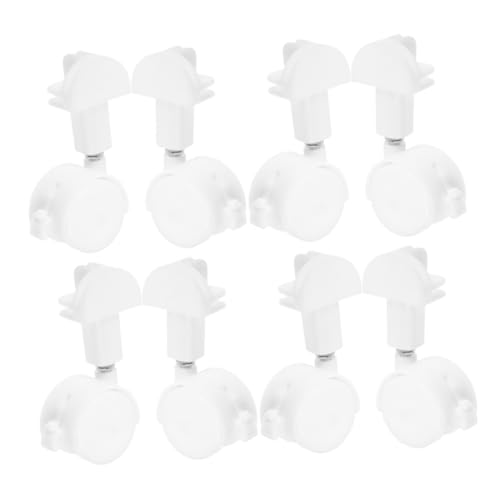 POPETPOP 8 Stück Zubehör für Katzenhausrollen Ersatzräder Hunderad Teile für Hundehütten Katzenkäfige Outdoor-Zwinger großer Katzenkäfig Räder für Hundehütte Eisen Weiß von POPETPOP
