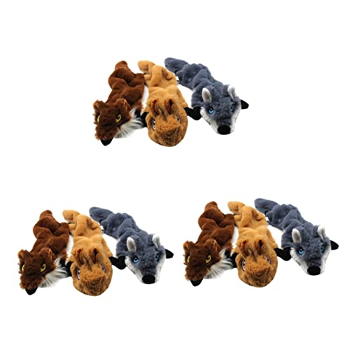 POPETPOP 9 STK Quietschspielzeug Für Haustiere Hundespielzeug Für Große Hunde Haustier Spielendes Spielzeug Wolf Quietscht Hundespielzeug Kazuha-plüsch Spielzeuge Hündchen von POPETPOP