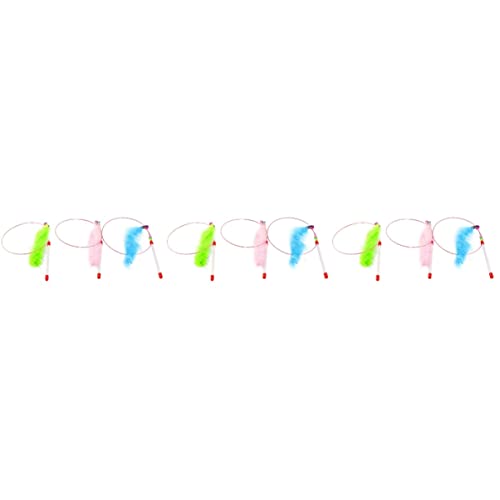 POPETPOP 9 STK Katzenspielzeug Zauberstab Jugueten Angelrute Für Katzen Katzenstock Interaktives Katzenspielzeug Angeln Spielzeug Zum Necken Von Katzen Katzen-Teaser Stahldraht Katzenseil POPETPOP 9 STK Katzenspielzeug Zauberstab Jugueten Angelrute Für Katzen Katzenstock Interaktives Katzenspielzeug Angeln Spielzeug Zum Necken Von Katzen Katzen-Teaser Stahldraht Katzenseil von POPETPOP