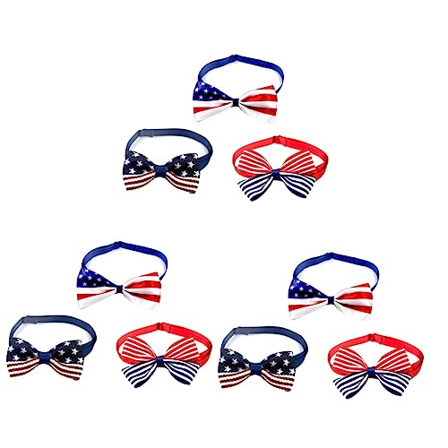 POPETPOP 3er-Sets Tierzubehör-Halsband Mit Us-Flagge Fliege Haustierhalsband Für Stilvolle Haustierkleidung 3 Stück * 3 von POPETPOP
