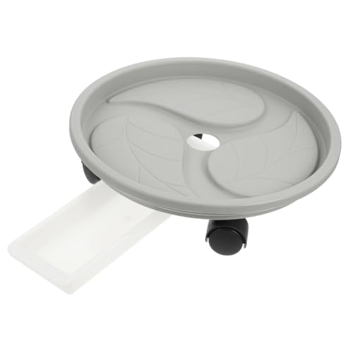 POPETPOP Rollender Pflanzkübelständer Mit Rädern Für Blumentöpfe Und Topfpflanzen Runde Ablage Zum Bewegen Großer Vasen Und Wasserflaschen Und Bodenschonend Für Garten Und Balkon von POPETPOP