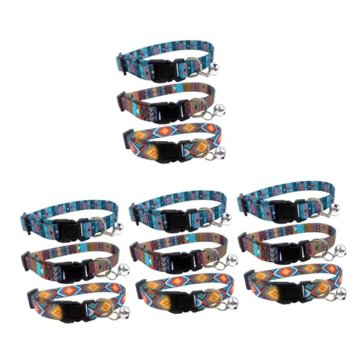 POPETPOP Abtrünnige Katzenhalsbänder Boho- Welpenhalsbänder 12 Stück Outdoor- Kätzchenhalsband Mit Glöckchen Dekorationszubehör Folk-Custom-Hundezubehör Aus Metall von POPETPOP