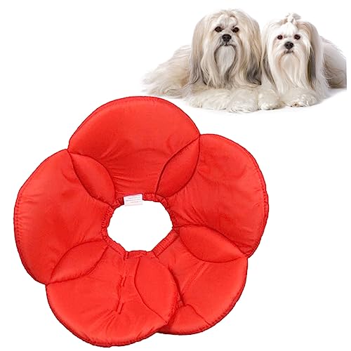 POPETPOP Schutzhülle Polyester Schwamm Halsband Hundehalsband Break Collar Bonbonfarben Rot von POPETPOP