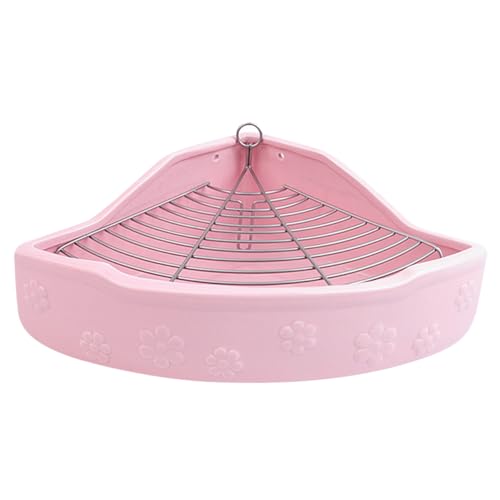 POPETPOP Keramisches Haustier-toilettenbecken Für Kaninchen Und Meerschweinchen Pinke Anti- Und Anti-nagen Lösung Einfach Zu Reinigen Für Kleintiere von POPETPOP