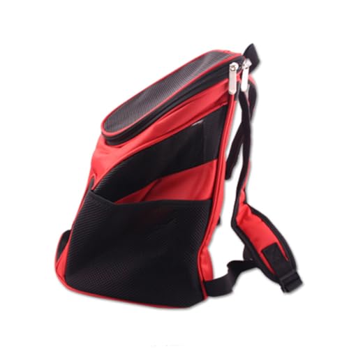 POPETPOP Aufbewahrungstasche für Hunde Reisen Träger Haustier klein tragbar pet Backpack Dog Backpack katzenrucksack Rucksack für Katzen Transportbox für Katze Katzentransporter rot von POPETPOP