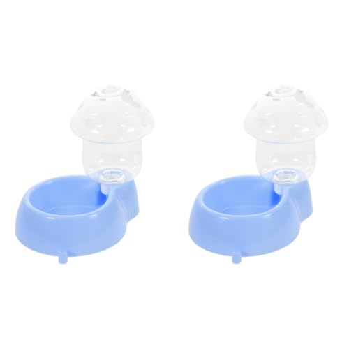 POPETPOP Automatischer Katzenspender Welpenfutterspender Futterspender 2pcs Pet Feeder Futterspender Futter Wasser Automatischer Futterspender Himmelblau Pp Welpen Hundefutter Kaninchen Wasserspender von POPETPOP