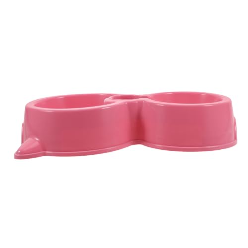 POPETPOP Doppelter Futternapf Aus Plastik Für Hunde Und Katzen Automatischer Wasserspender Set Mit Futter Und Wasserbecken Geeignet Für Kleine Bis Mittelgroße Hunde Katzen Und Welpen von POPETPOP