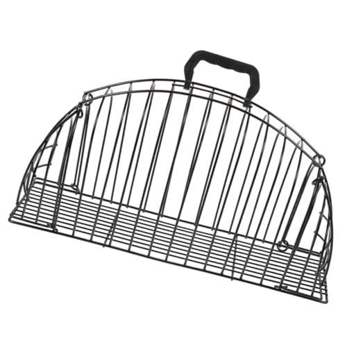 POPETPOP Badekäfig für Haustiere Pflegekäfig für Kätzchen Katzentransporter Katzenzaun hundenageltrimmer hundeohrenreinigungsmittel Katzenbad Badekäfig für Kätzchen Rostfreier Stahl Black von POPETPOP