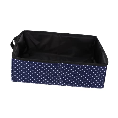 POPETPOP Kasten Zusammenklappbare Katzentoilette Reise-abfallbehälter Katzentoilette Abgedeckt Outdoor Katze Box Katzenstreumatte Kleine Pet Wc Reisen Haustier Reiseartikel Oxford-Stoff von POPETPOP