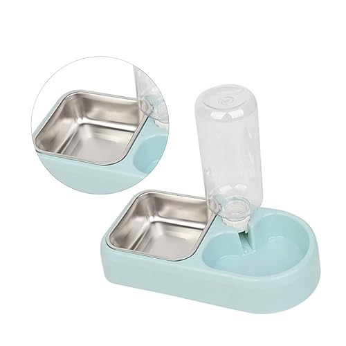 POPETPOP Doppelte Haustier Wasser Und Futterschüssel Bpa-freie Trinkbrunnen Für Hunde Und Katzen Rutschfestes Design Leicht Zu Reinigen Automatischer Wasserspender Für Haustiere von POPETPOP