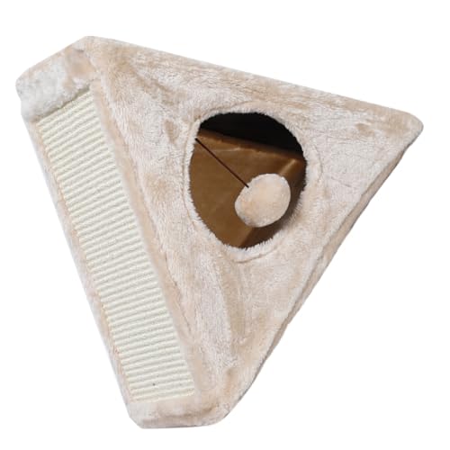 POPETPOP Dreieckiges Zelt für Haustierkatzen tierbett petbett Haustierkorb Katzenzelt tragbar Katzenkratzer aus Sisal wild Haustier Katzenzwinger tragbare Tierunterkunft Spanplatte Beige POPETPOP Dreieckiges Zelt für Haustierkatzen tierbett petbett Haustierkorb Katzenzelt tragbar Katzenkratzer aus Sisal wild Haustier Katzenzwinger tragbare Tierunterkunft Spanplatte Beige von POPETPOP