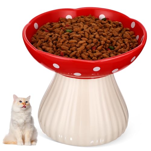 POPETPOP Katzen Napf Erhöhter Katzennapf Mit Pilzen – Erhöhter Katzennapf Aus Keramik Tierfutternapf Futternapf Für Katzen Kleine Hunde Im Innenbereich Katzennapf Futternapf Katze POPETPOP Katzen Napf Erhöhter Katzennapf Mit Pilzen – Erhöhter Katzennapf Aus Keramik Tierfutternapf Futternapf Für Katzen Kleine Hunde Im Innenbereich Katzennapf Futternapf Katze von POPETPOP