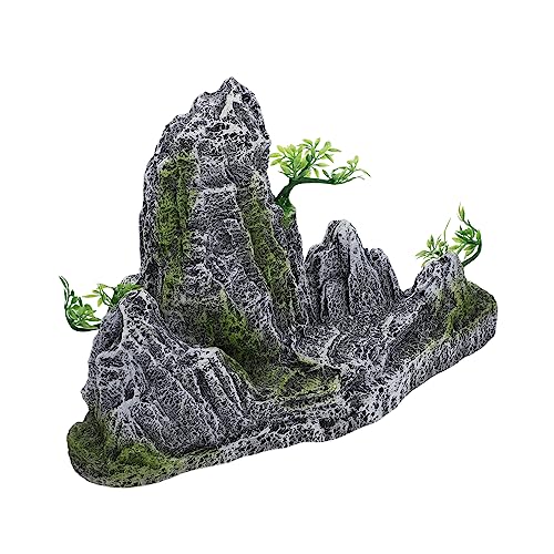 POPETPOP Aquarium Dekoration Gefälschte Berg Figurine Harz Steingarten für Aquarium von POPETPOP
