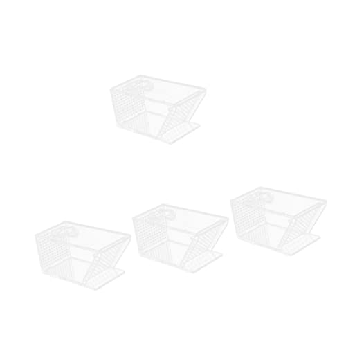 POPETPOP 4 Stück Krabbenbox Für Aquarien Fischköder Wurmfänger Tragbar Süßwasserkrabbe Acryl-krabben-Box Aquarium-krabben-Box Acryl-frische-seekrabben-Box -Box Einwegventil- -Box von POPETPOP