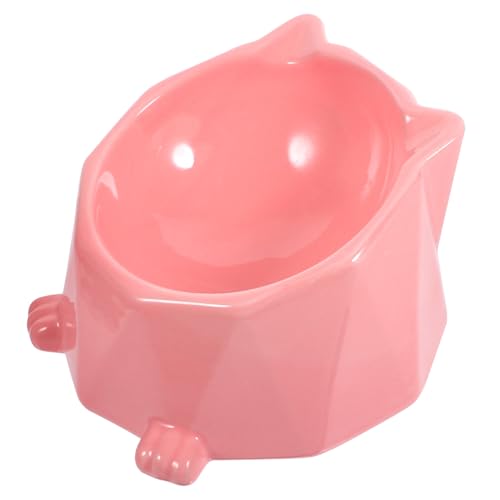 POPETPOP Futterautomat für Haustiere Haustierfutter Futterautomat aus Keramik für Hunde Haustierkeramikschale Tierfutterautomat aus Keramik Futternapf für Haustiere Rosa von POPETPOP