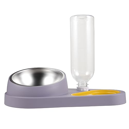 POPETPOP Haustier Futter Wasserspender Für Hunde Und Katzen Rutschfestes Design Großer Füllinhalt Eleganter Und Stabiler Futterautomat Für Sauberes Zuhause von POPETPOP