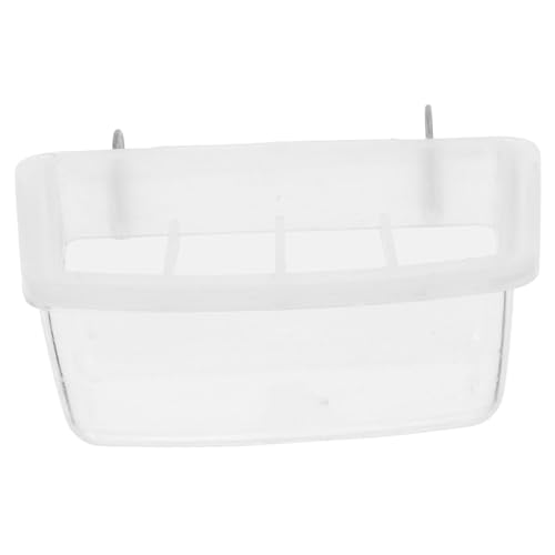 POPETPOP Hängende Vogel-futterschüssel Mit Spritzschutz Transparente Futter Wasserschale Für Papageien Nymphensittiche Und Wellensittiche Einfache Befüllung Hält Käfig Sauber von POPETPOP