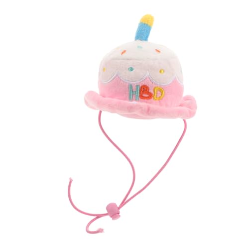 POPETPOP Geburtstag Hut für Haustiere Hundemütze mit runder Krempe Hundekleidung Hundezubehör Welpe Dackel Hoodies Animal Costume Dog Costume dekorativer Katzenhut Haustierpartyhut Plüsch von POPETPOP