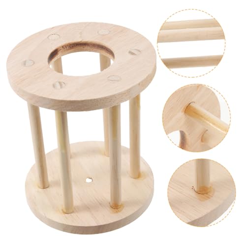 POPETPOP Futter- Und Hamsterbehälter – Heuraufe Aus Holz Einfach Zu Installierender Fixator Glattes Material Für Haustiere von POPETPOP