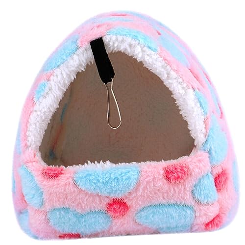 POPETPOP Hängematte Für Hamster Warmes Gemütliches Bett Für Kleine Haustiere Mit Halterung Für Zwergkaninchen Meerschweinchen Und Andere Kleintiere Weichem Fleece Mit von POPETPOP