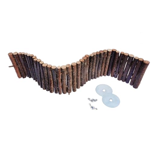 POPETPOP Hängende Brücke Aus Holz Für Kleine Haustiere Kletterleiter Und Kauspielzeug Für Hamster Mäuse Und Andere Kleintiere Sicheres Und Langlebiges Für Spaß von POPETPOP