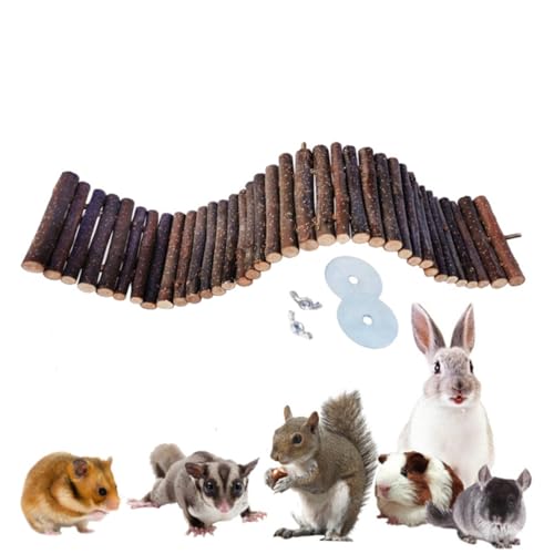 POPETPOP Hamsterbrücke Aus Holz Mit Kletterleiter Und Hängebrücke Für Kleintiere Kauspielzeug Für Haustiere Heimtierbedarf Für Hamster Und Mäuse POPETPOP Hamsterbrücke Aus Holz Mit Kletterleiter Und Hängebrücke Für Kleintiere Kauspielzeug Für Haustiere Heimtierbedarf Für Hamster Und Mäuse von POPETPOP