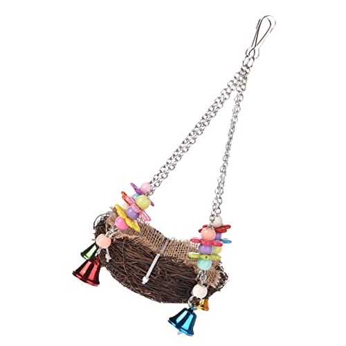 POPETPOP Rattan Vogelhaus Für Wellensittiche Hängendes Verschleißfestes Nest Für Papageien Und Kleine Vögel Für Käfige Und Garten Deko POPETPOP Rattan Vogelhaus Für Wellensittiche Hängendes Verschleißfestes Nest Für Papageien Und Kleine Vögel Für Käfige Und Garten Deko von POPETPOP
