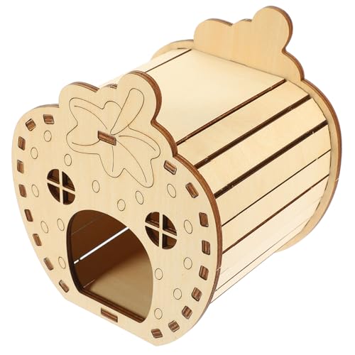 POPETPOP Selbstmontage Hamster Versteck Holz Chinchilla Spielzeug Haustier Holz Nest Tiere Holz Leiter von POPETPOP