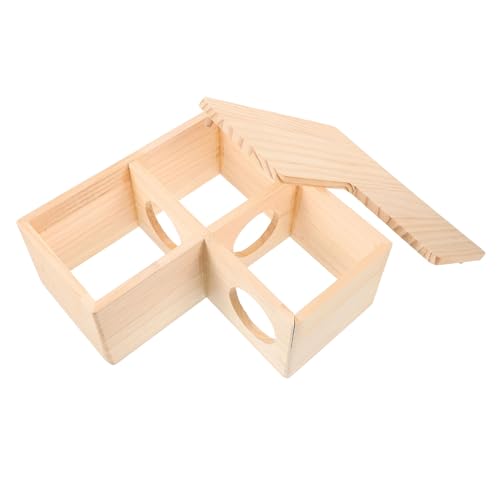 POPETPOP Hamster Holzhaus Für Zwerghamster Und Kleine Rennmäuse Langlebiges Und Sicheres Mehrkammer Versteck Aus Holz Für Haustierbedarf Und Kreative Inneneinrichtung POPETPOP Hamster Holzhaus Für Zwerghamster Und Kleine Rennmäuse Langlebiges Und Sicheres Mehrkammer Versteck Aus Holz Für Haustierbedarf Und Kreative Inneneinrichtung von POPETPOP