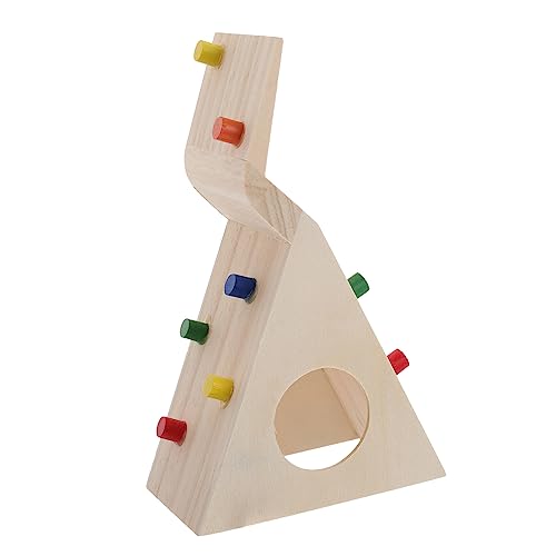 POPETPOP Kletterhaus Für Hamster Aus Holz – Aktivitätshaus Für Haustiere Mit Leiter Und Laufstall – Safe Und Hamsterhütte Für Hamster Ratten Und Haustiere von POPETPOP