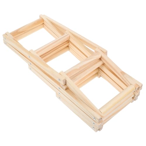 POPETPOP Hamster Kletterleiter Hamsterkäfig Rattenkletterleiter Rattenleiter Kleintiere Käfigleiter Hamsterspielplatz Kleintiere Klettern Hamsterklettern Khaki Holz von POPETPOP