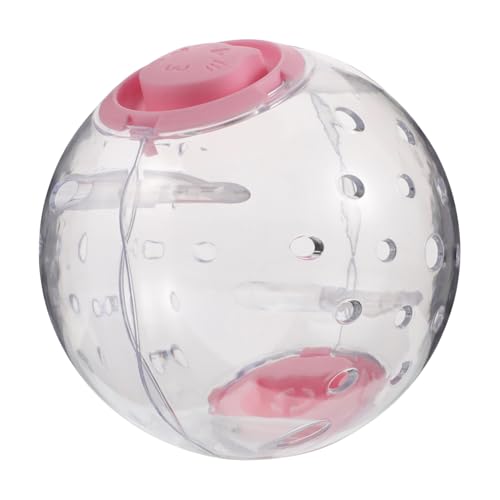 POPETPOP Hamster Laufball Hamster Hamsterball Hamster Laufrad Hamster beschäftigung Hamster Spielplatz Leise Hamster Laufräder Heimtrainer für kleine Haustiere Plastik Rosa von POPETPOP