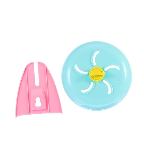 POPETPOP Hamsterrad - Leise 18 cm Weißer Kunststoff Bewegungsspielzeug Kunststoffrad Für Haustiere Hamsterspielzeug von POPETPOP