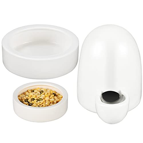 POPETPOP Wasser-Futter-Set Für Meerschweinchen Und Hamster Auslaufsicher Tropf- Und Futternapf Für Tiere von POPETPOP