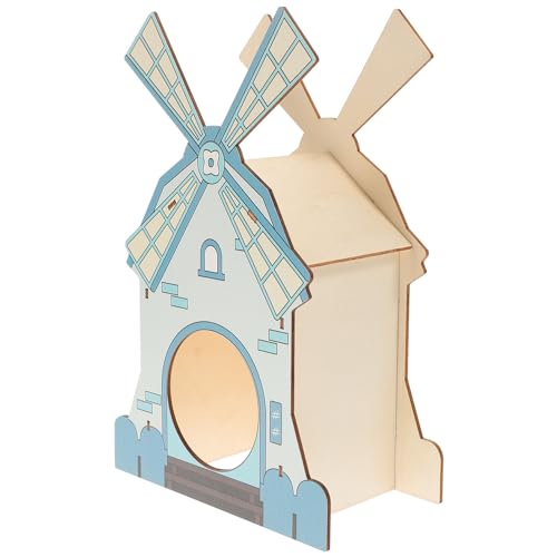 POPETPOP Hamster-windmühlenhaus Versteck Stabiles Rattenhaus Treppe Für Den Innenkäfig Spiel- Und Schlafbereich Für Kleintiere Bezaubernd Sicher Für Haustiere von POPETPOP