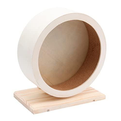 POPETPOP Laufrad Aus Holz Für Haustiere Laufrad Ohne Laufscheibe Geräuscharm Lauflernrad Haustierspielzeug Für Hamster Größe M von POPETPOP