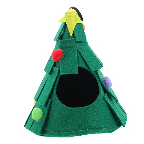 POPETPOP Hängendes Hamster-häuschen Weihnachtliches Design Abnehmbares Schlafnest Für Kleine Tiere Atmungsaktiv Und Wasserfest Für Hamster Igel Und Eichhörnchen von POPETPOP