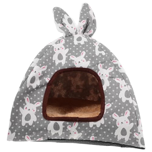 POPETPOP Hamsterbetthaus Hasenversteck Süßes Nest Für Kleine Tiermäuse Zuckergleiter Chinchilla Frettchen Zwerghamster (Osterhasenmuster) von POPETPOP